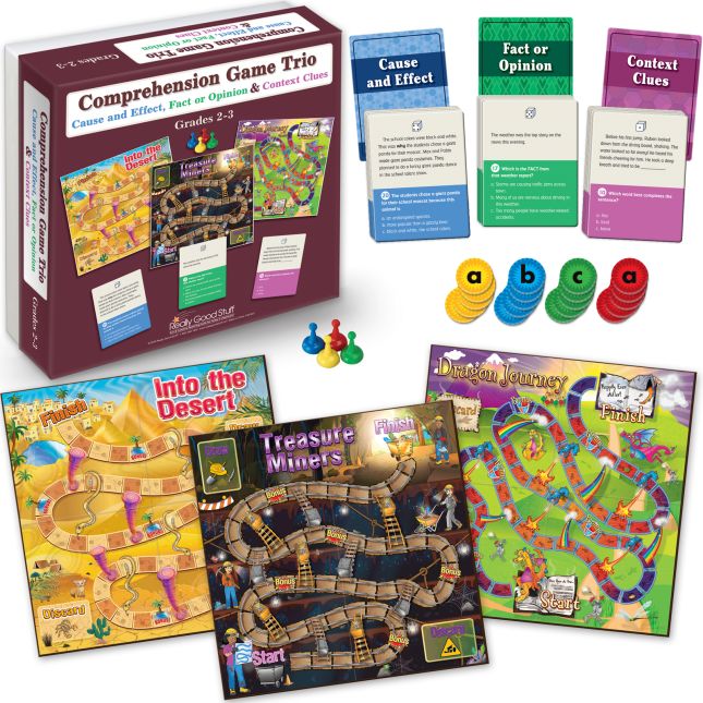 Comprehension Game Trios: Set Of 4 - Grades 2-5