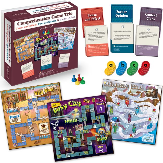 Comprehension Game Trios: Set Of 4 - Grades 2-5