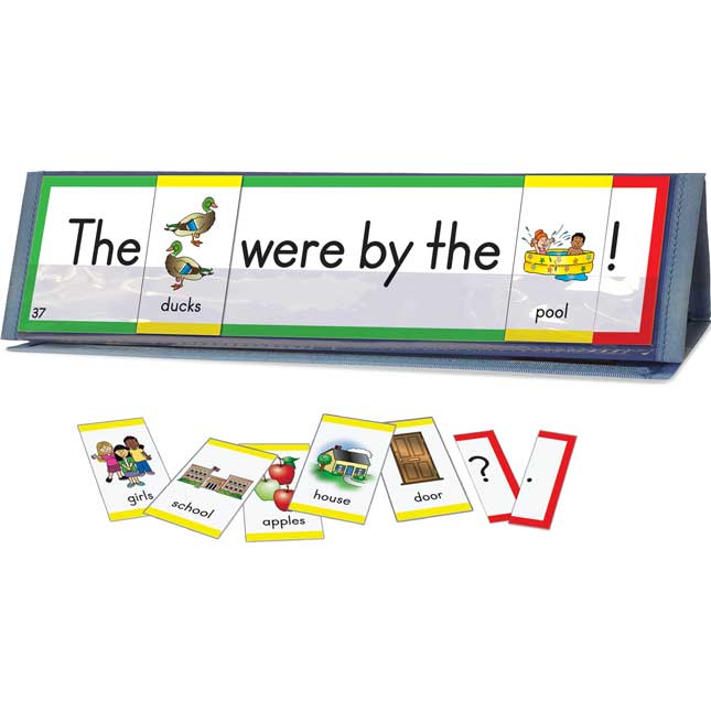 Sight Word Sentence Builders: 1st 50 Fry Word Cards and Desktop Tents Kit