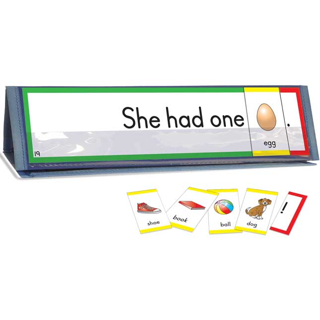 Sight Word Sentence Builders: 1st 50 Fry Word Cards and Desktop Tents Kit