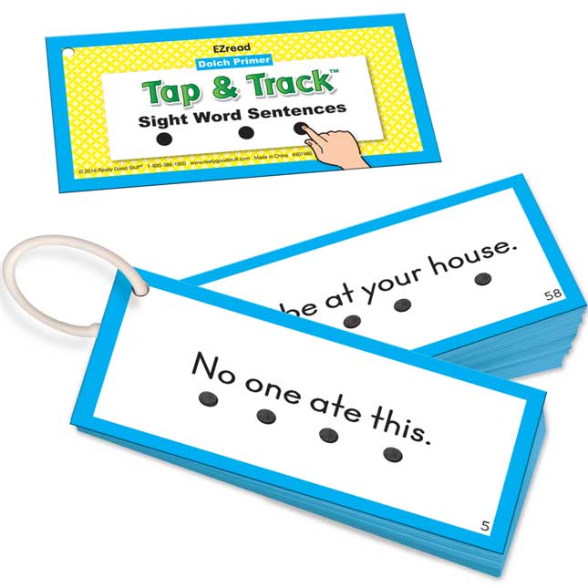 EZRead Dolch Primer Tap and Track™ Sight Word Sentences - 104 cards