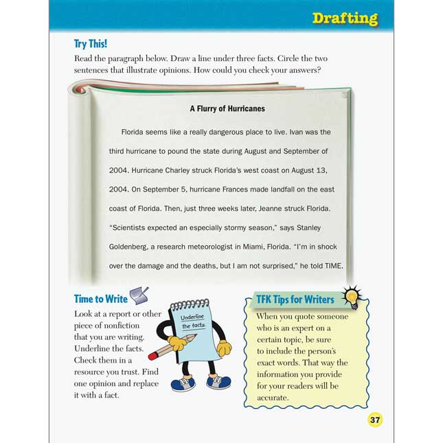 Time For Kids® Writer's Notebook - Level C