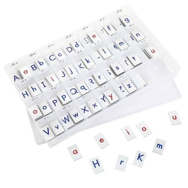 Really Good Stuff® Vinyl Magnetic Letters With Alphabet Storage Case - 258 letter tiles, 1 case