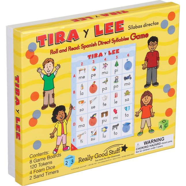 Tira y lee: Sílabas directas (Roll And Read: Spanish Direct Syllables) - 1 game