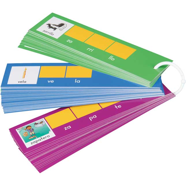 EZread™ Tap-A-Syllable Cards - Spanish - 75 cards