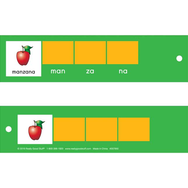 EZread™ Tap-A-Syllable Cards - Spanish - 75 cards