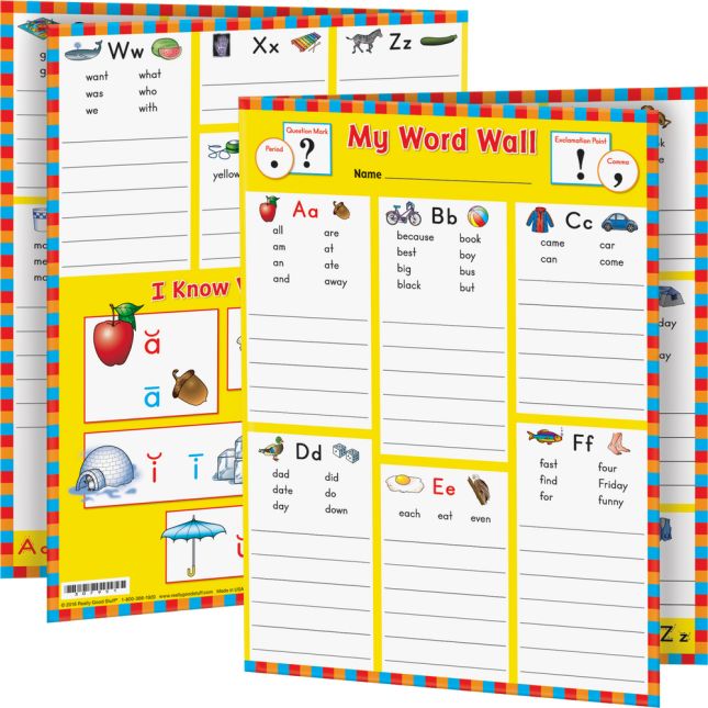 My Word Wall Folders: Kindergarten - 12 folders