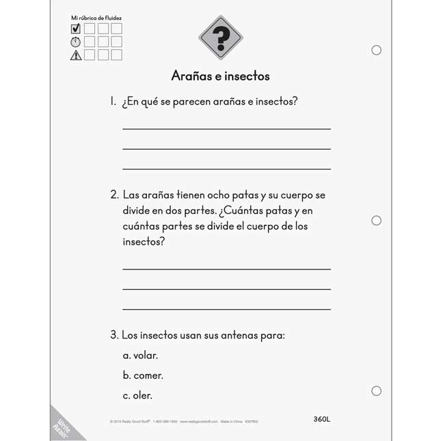 Fluidez Y Comprensión Lectora - Grado 1 (Fluency For Comprehension Passages - Grade 1)