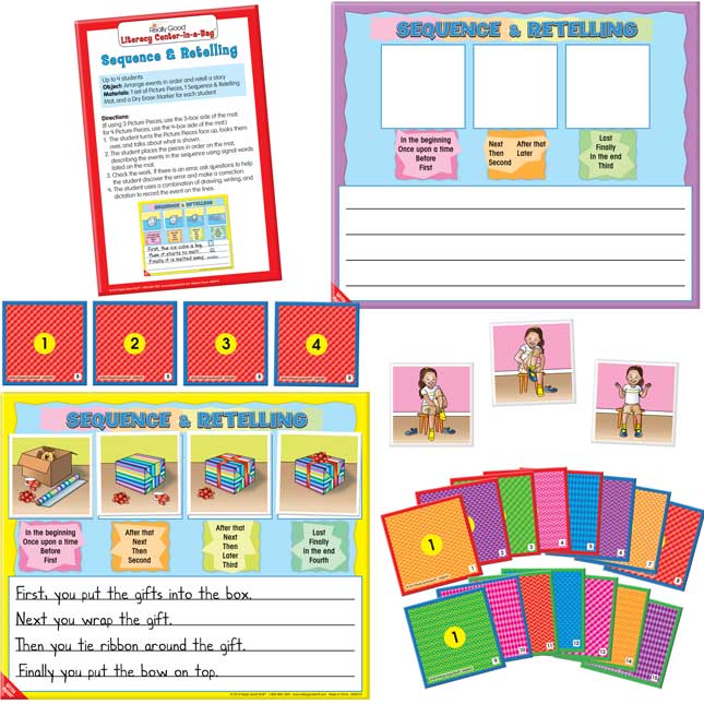 Literacy Center 4-Pack Grades K-1, Set 1