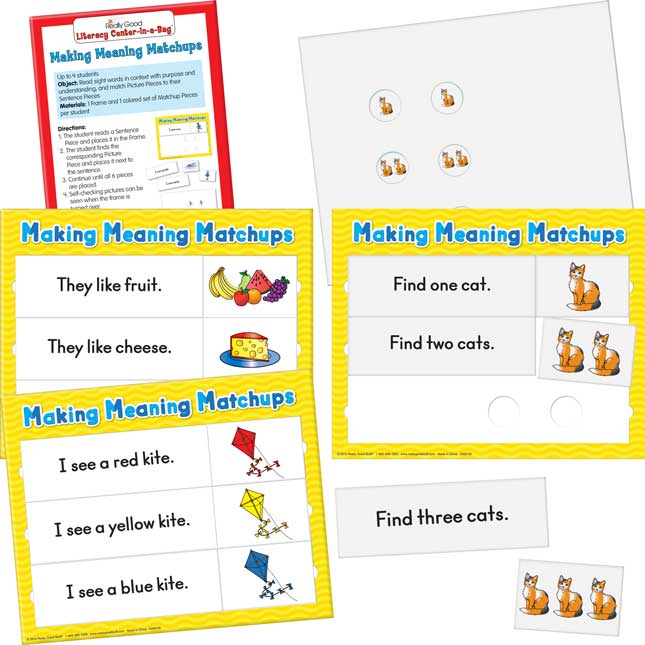 Literacy Center 4-Pack Grades K-1, Set 1