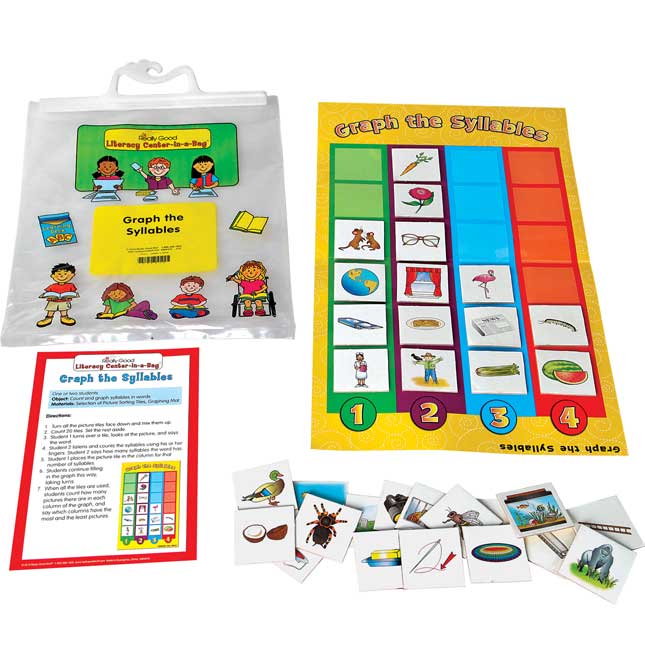 Literacy Center 4-Pack Grades K-1, Set 1