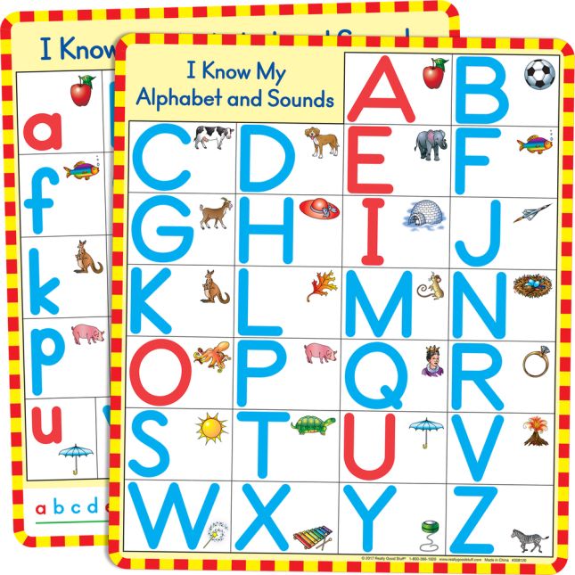 Magnetic Alphabet Charts, Set Of 2