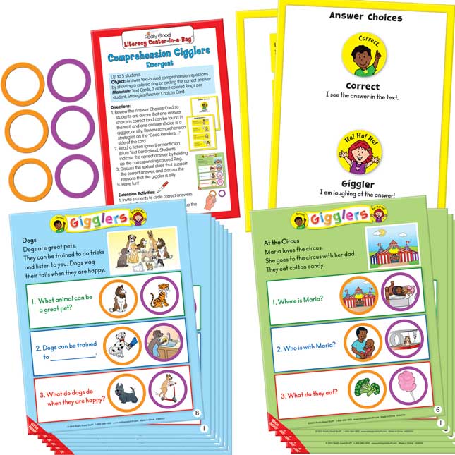 Literacy Center 4-Pack Grades K-1, Set 3