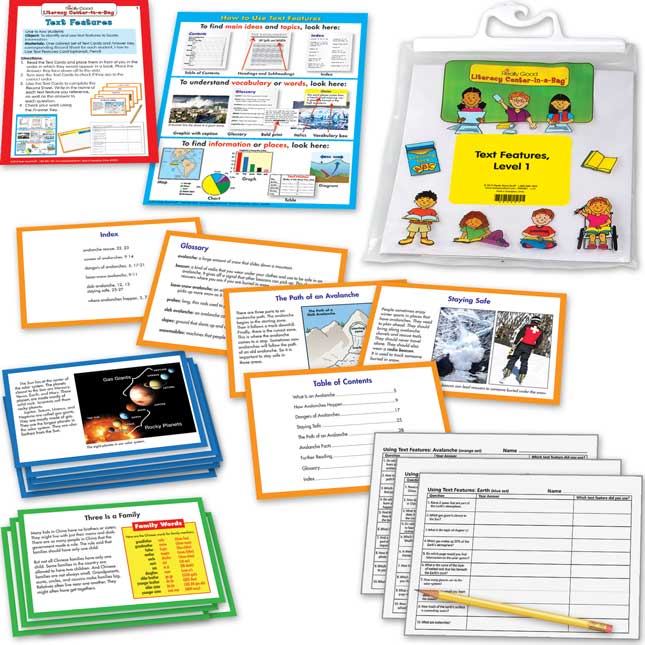 Literacy Center 4-Pack Grades 2-3, Set 1