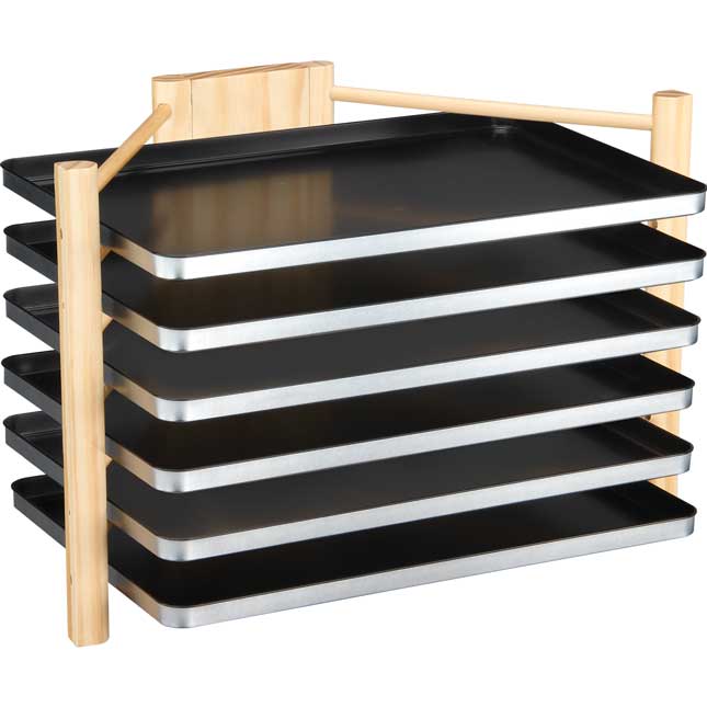 Really Good MAGtivity™ Tins Storage Rack With Large Black MAGtivity™ Tins - 1 rack, 6 tins