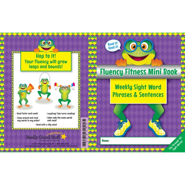 Fluency Fitness Mini Books - Weekly Sight Word Phrases and Sentences - 12 mini books