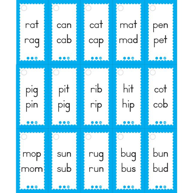 EZread™ Mini Flash Cards: CVC - 6 sets of flash cards