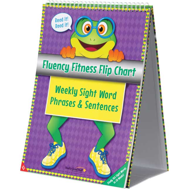 Fluency Fitness Flip Chart Weekly Sight Word Phrases And Sentences - 1 flip chart