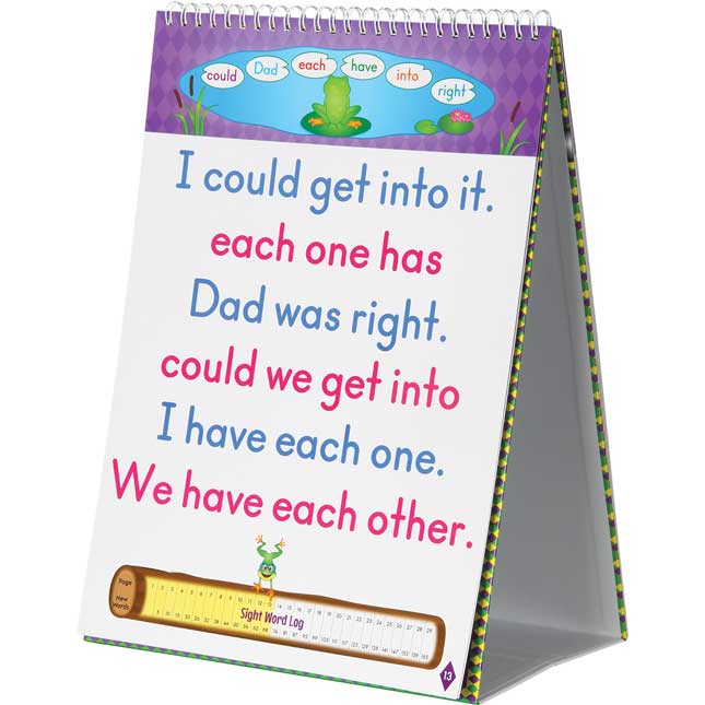 Fluency Fitness Flip Chart Weekly Sight Word Phrases And Sentences - 1 flip chart