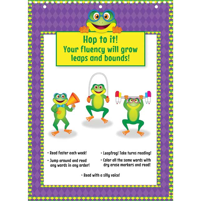 Fluency Fitness Flip Chart Weekly Sight Word Phrases And Sentences - 1 flip chart