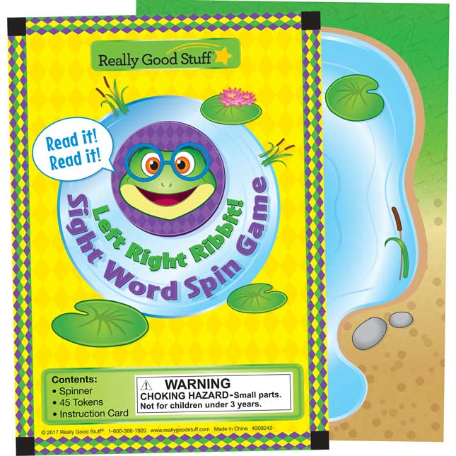 Left Right Ribbit! Sight Word Spin Game