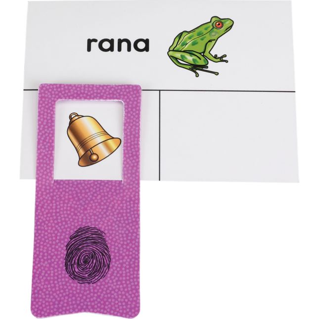 Tarjetas y Clips: Palabras que riman (Spanish Rhyming Word Cards And Clips) - 45 cards, 6 clips