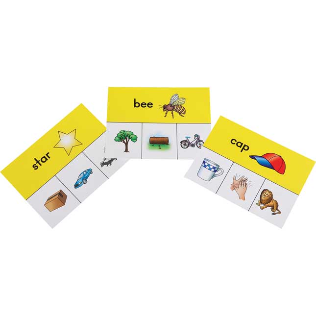 Rhyming Word Cards And Clips - 45 cards, 6 clips