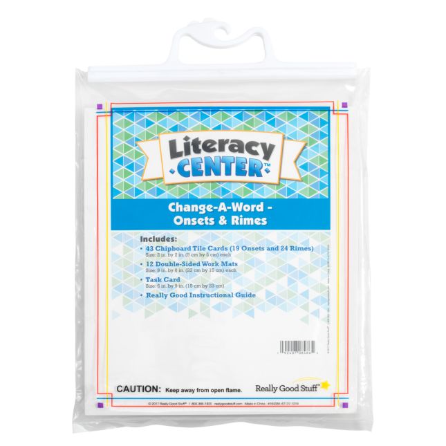 Really Good Stuff® Change-A-Word Onsets And Rimes Literacy Center™