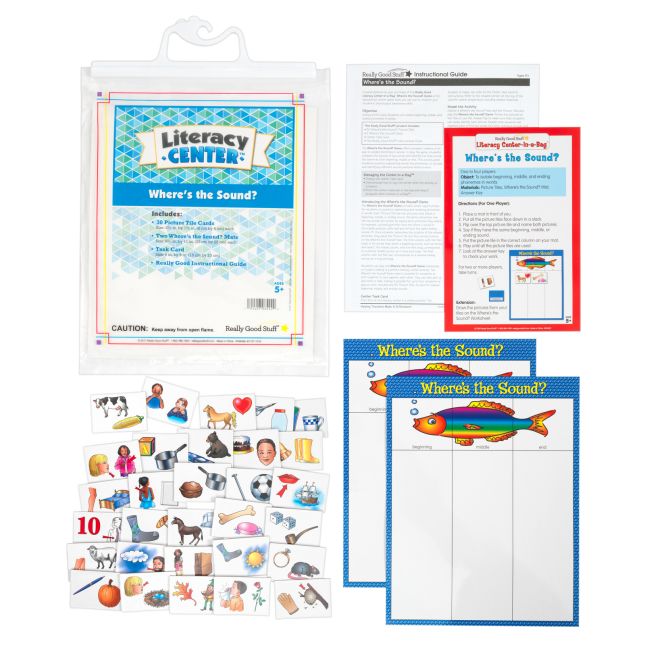 Really Good Stuff® Where's The Sound? Literacy Center™ - 1 literacy center