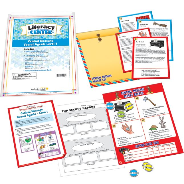 Comprehension Literacy Centers™ - Grades K-3 - 12 literacy centers, 1 rack