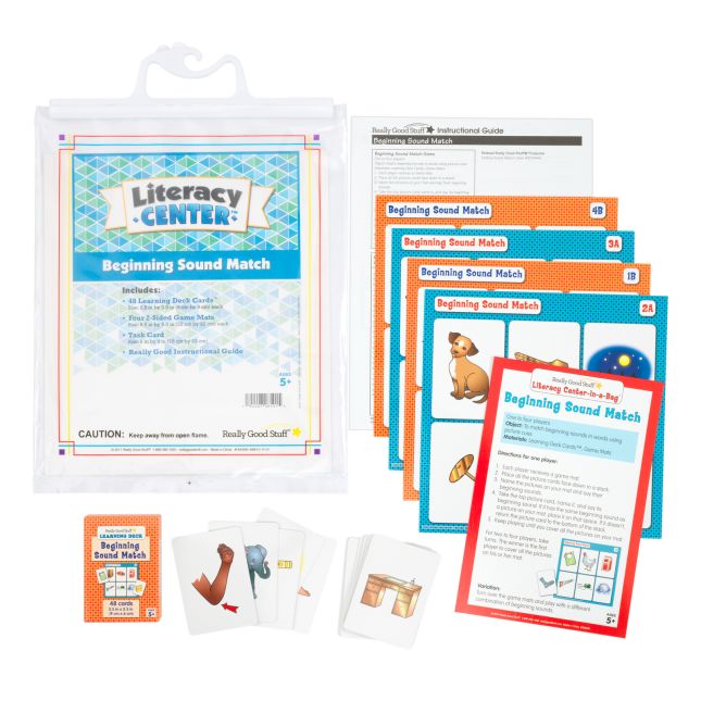 Really Good Stuff® Beginning Sound Match Literacy Center™ - 1 literacy center_0