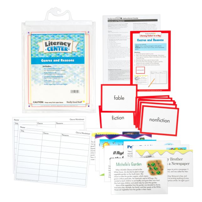 Comprehension Literacy Centers™ - Grades 4-5 - 12 literacy centers, 1 rack