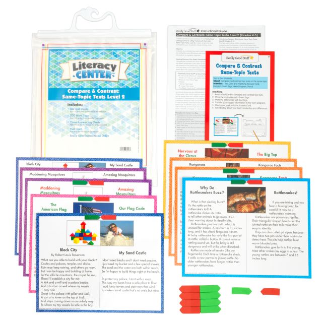 Comprehension Literacy Centers™ - Grades 4-5 - 12 literacy centers, 1 rack