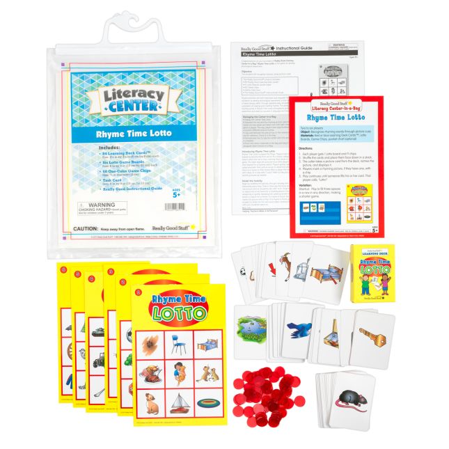 Really Good Stuff® Rhyme Time Lotto Literacy Center™