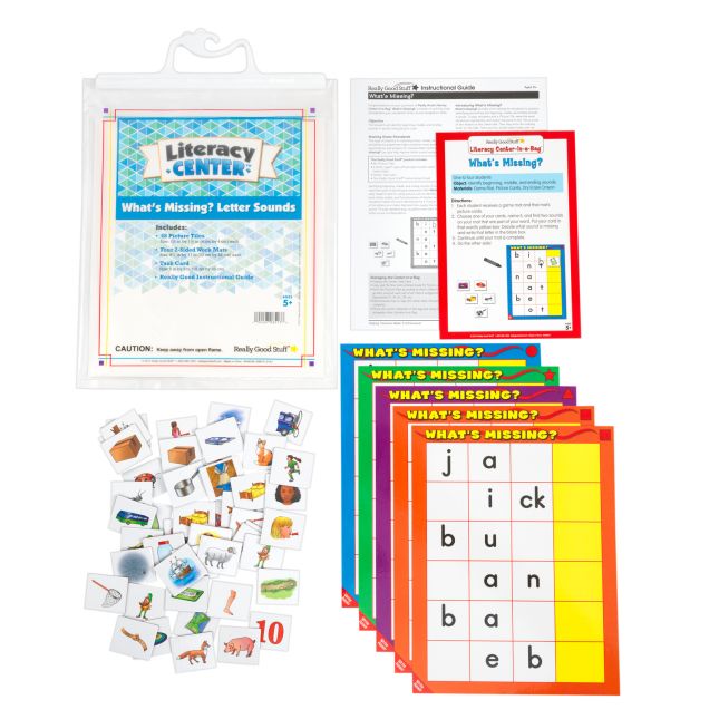 Really Good Stuff® What's Missing? Letter Sounds Literacy Center™ - 1 literacy center_0