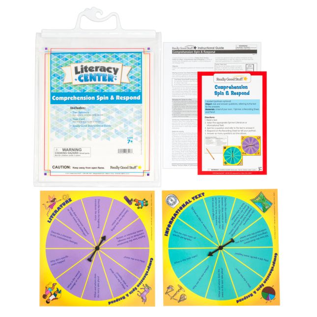 Really Good Stuff® Comprehension Spin And Respond Literacy Center™ - 1 literacy center_0