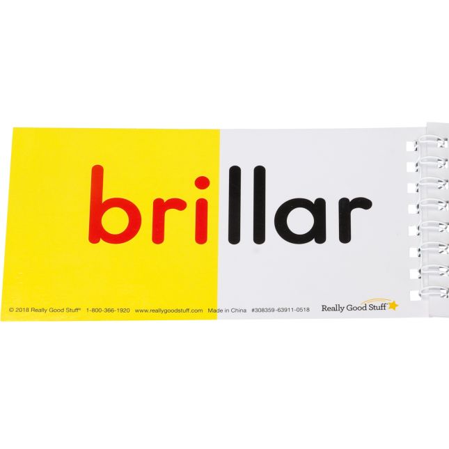 Really Good Stuff® Libros de Sílabas Compuestas (Spanish Advanced Syllable Flip Books) - 30 Flip Books