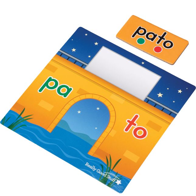 ¡Cruza el puente hábilmente! Juego de sílabas (Spanish Syllable Bridge Game) - 90 cards