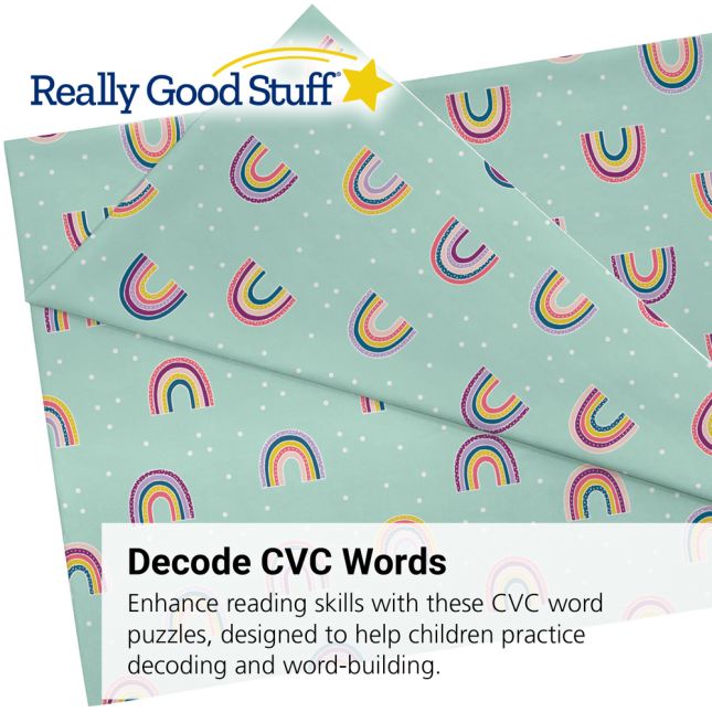 Crack The Code CVC Word Puzzles - 24 puzzles