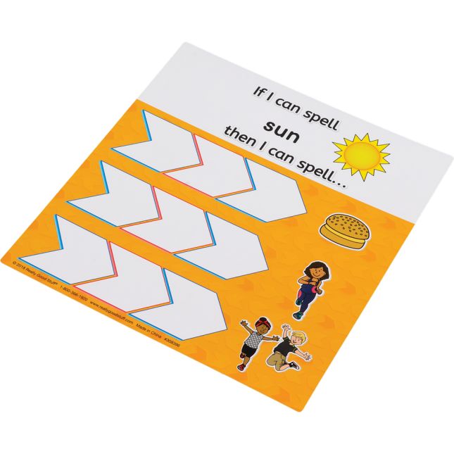 Really Good Stuff® 'If I Can Spell' CVC Word Family Puzzles - 20 cards, 77 tiles