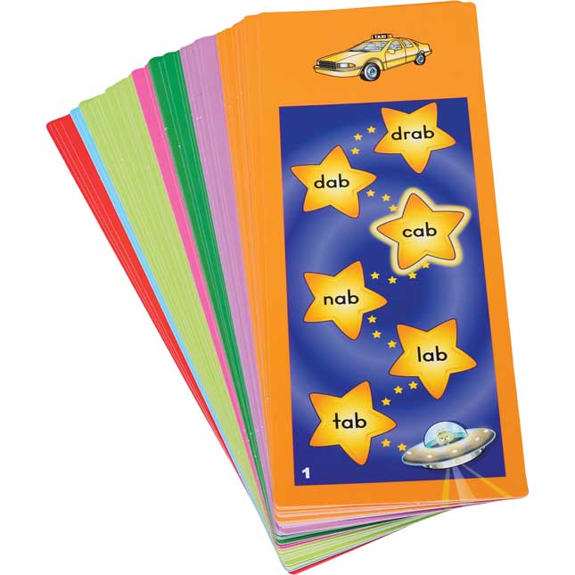 Tap-A-Word™ Phonics Cards: Word Families, Blends, And Digraphs - 46 cards