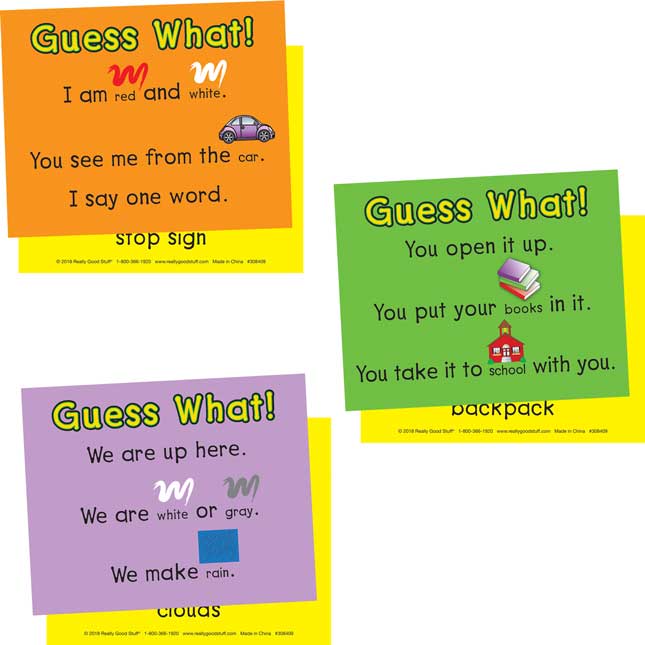 Guess What! Sight Word Riddle Cards - 31 cards