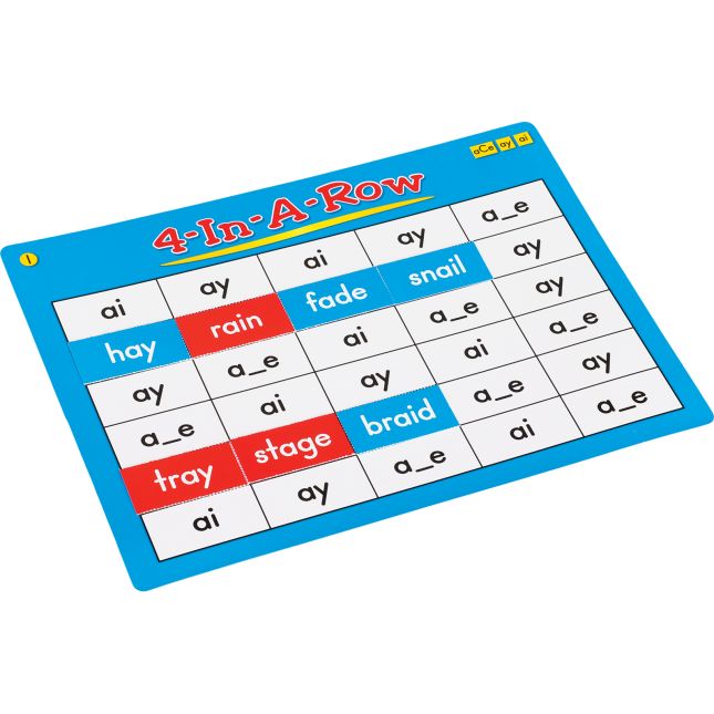 Really Good Stuff® 4-In-A-Row: Long Vowel Patterns Game - 7 mats, 420 cards_3