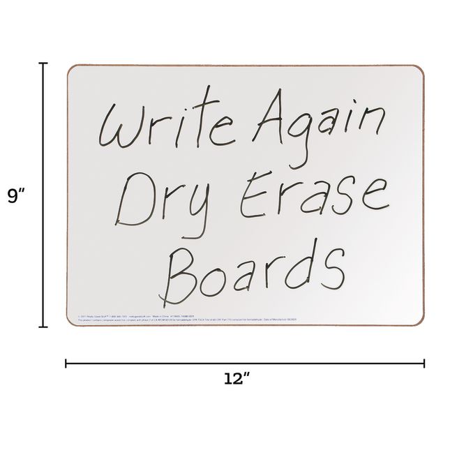 Really Good Stuff® Dry Erase Personal Lapboard – 9 X 12 - 1 board