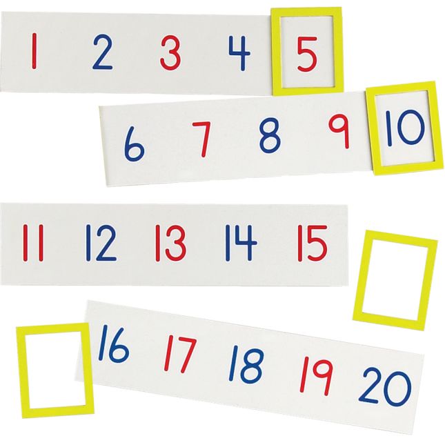 1-100 Magnetic Number Line - 20 Strips, 4