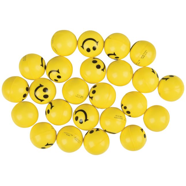 Squeeze Smiley Face Balls - 12 balls