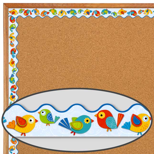 Boho Birds Two-Sided Scalloped Trimmer And Accents