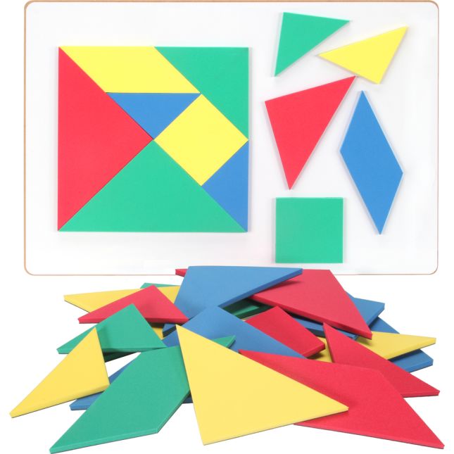 Giant Magnetic Foam Tangrams 3 Puzzles 28 Tangram Shapes