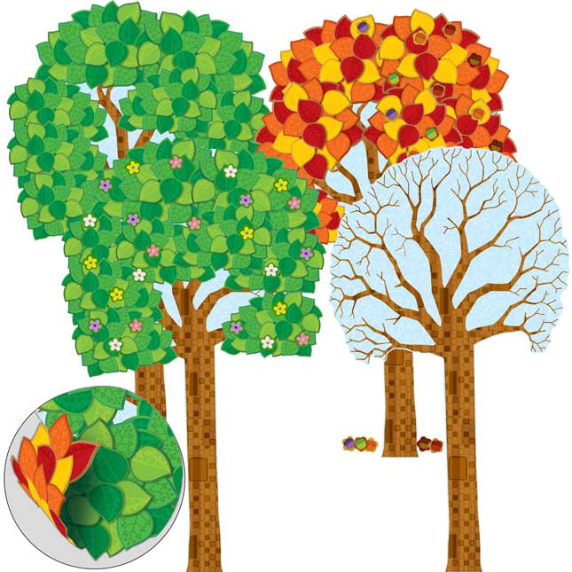 Big Seasonal Tree Bulletin Board Set