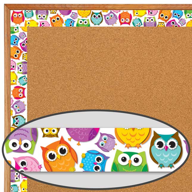 Colorful Owls Border Trim - 1 border